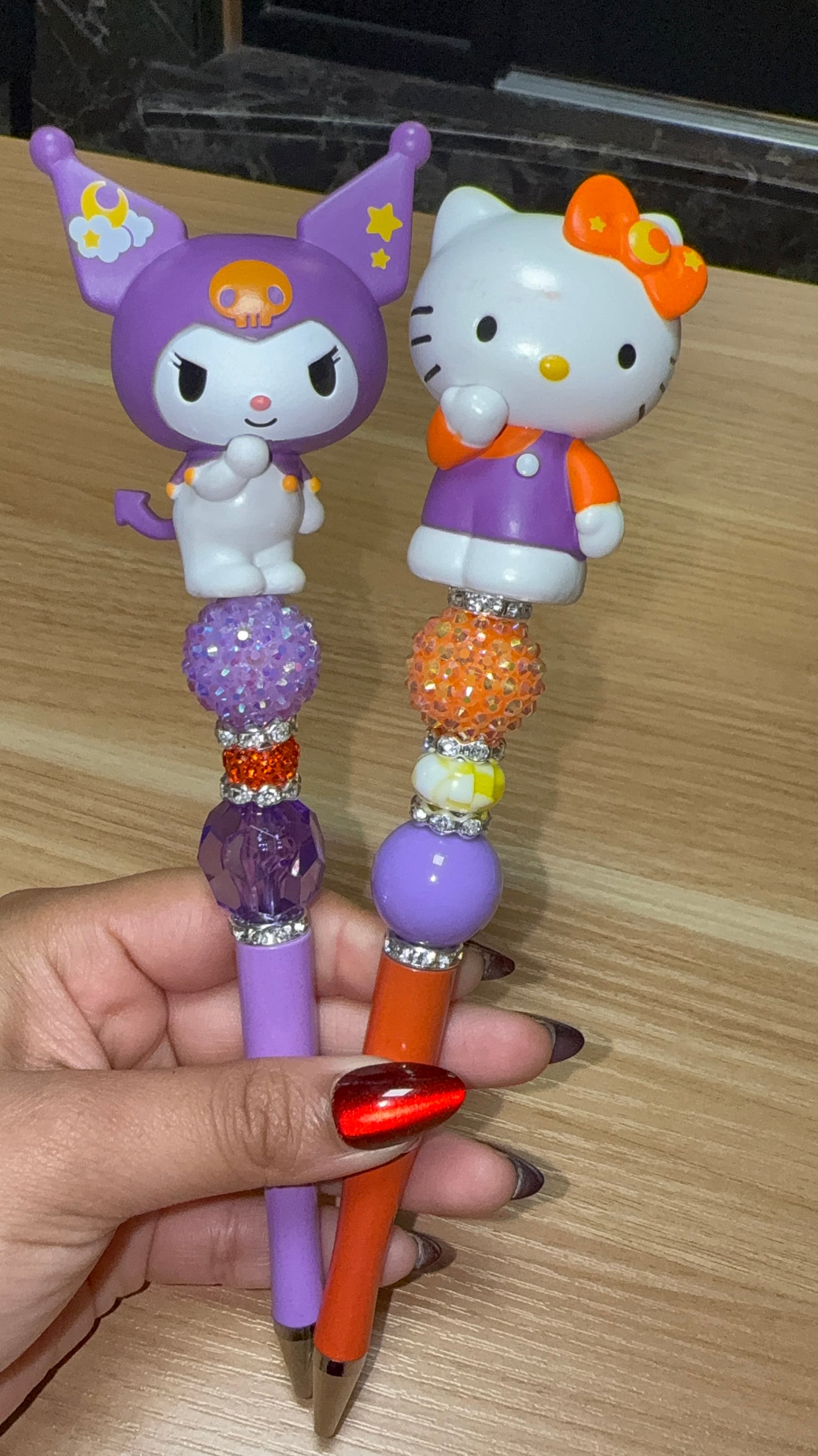 Kuromi and Hello Kitty Halloween Pens