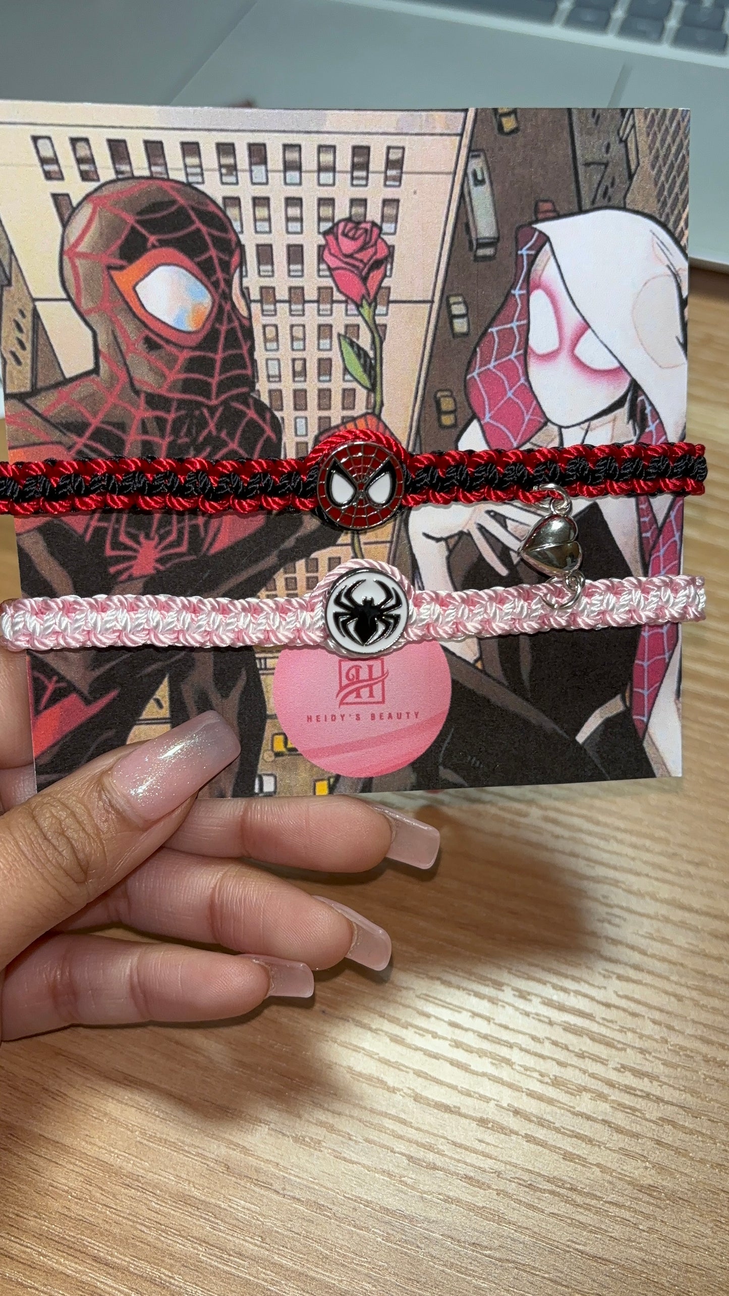 Miles & Gwen Stacy Bracelets with Packaging