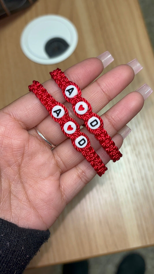 Couple Initial Bracelets