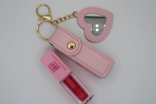 Heidy’s Beauty Pink Lip Oil Keychain Set