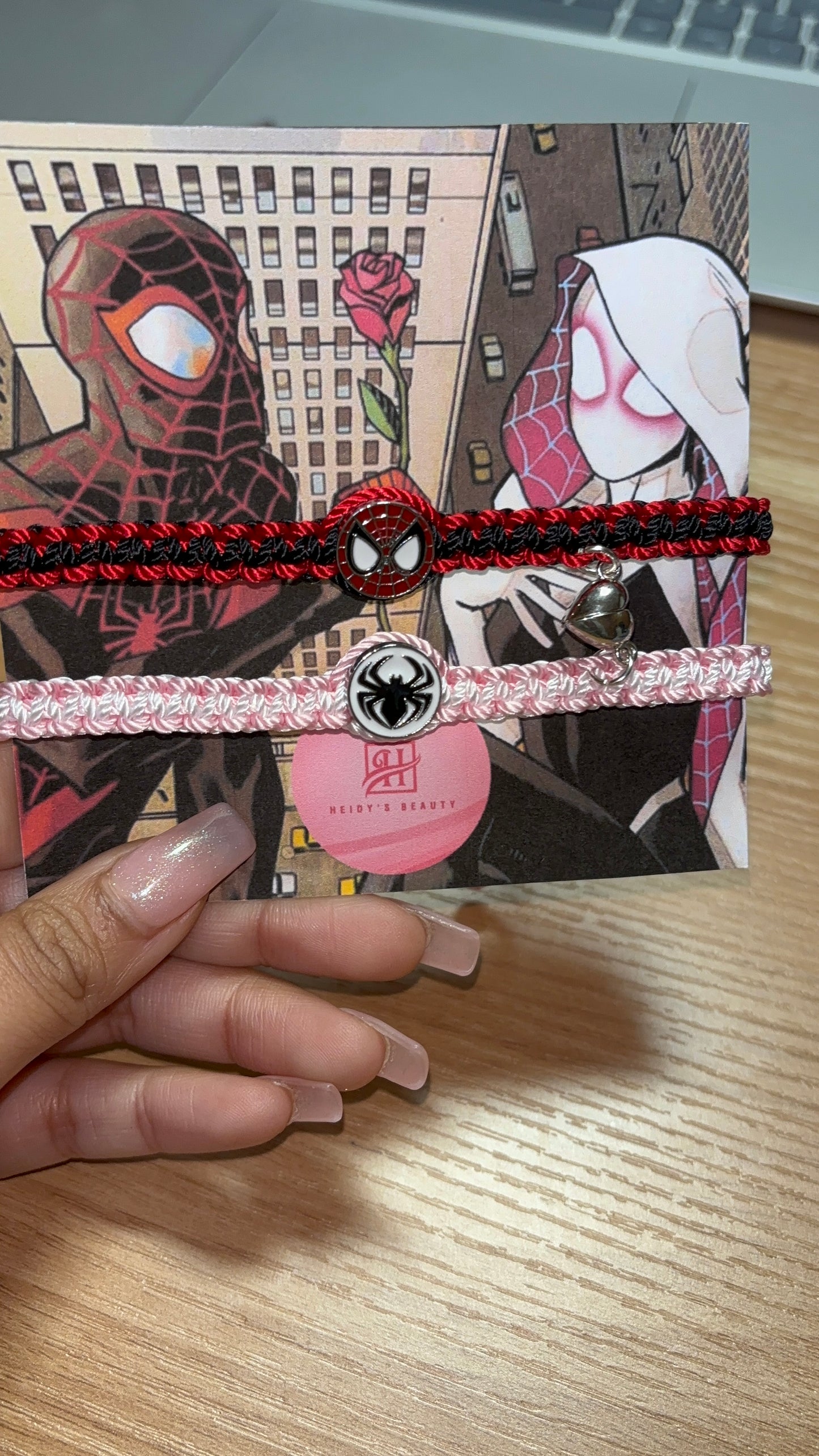 Miles & Gwen Stacy Bracelets with Packaging