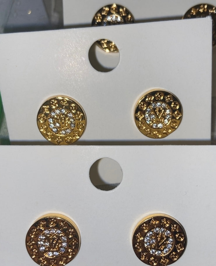 LV Gold Plated Earrings