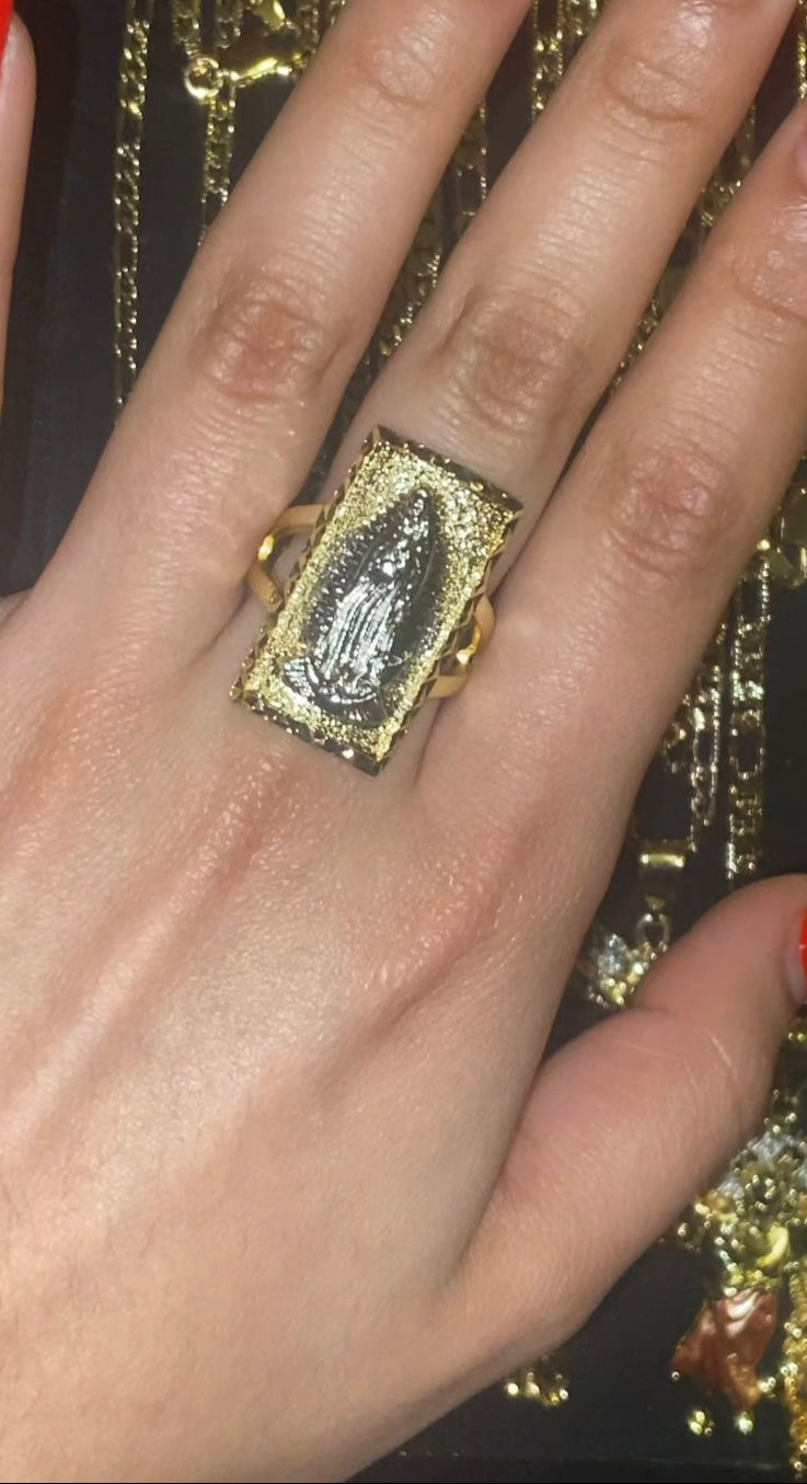 Virgen Rectangular Adjustable Ring