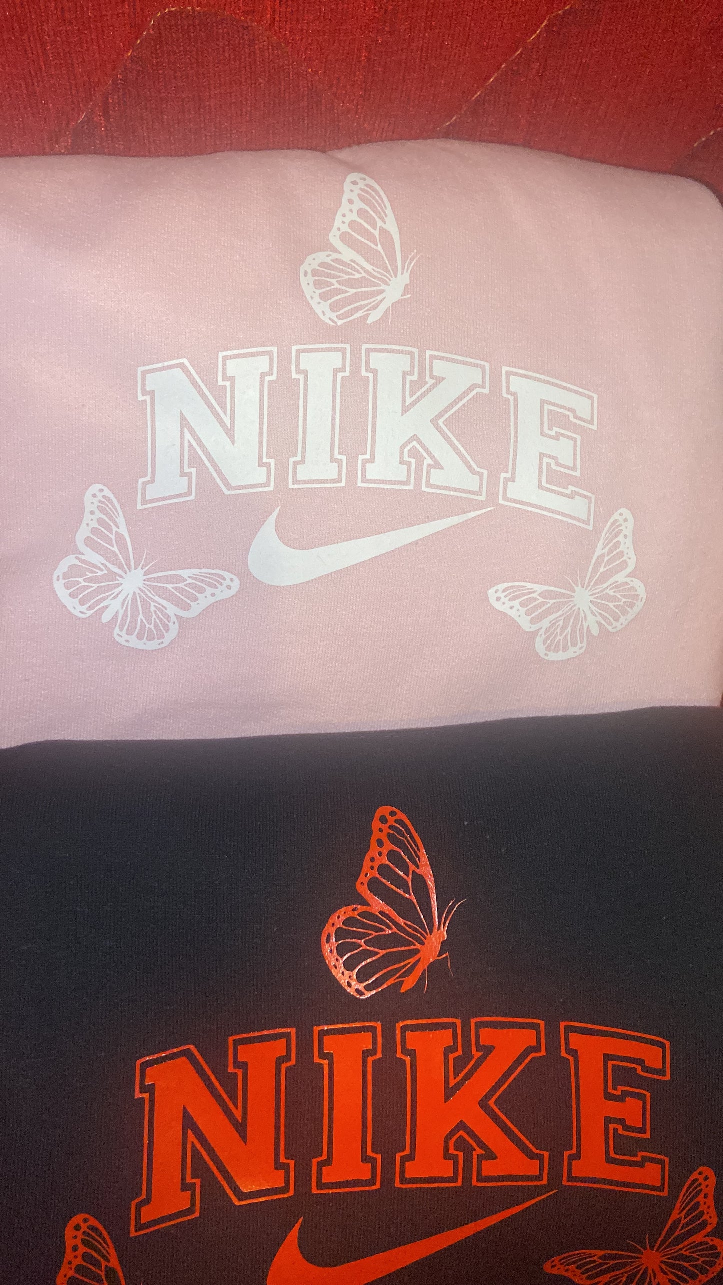 Pink Swoosh Crewneck Sweater