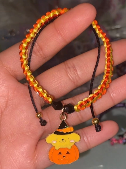 Pompompurin Halloween Adjustable Bracelet