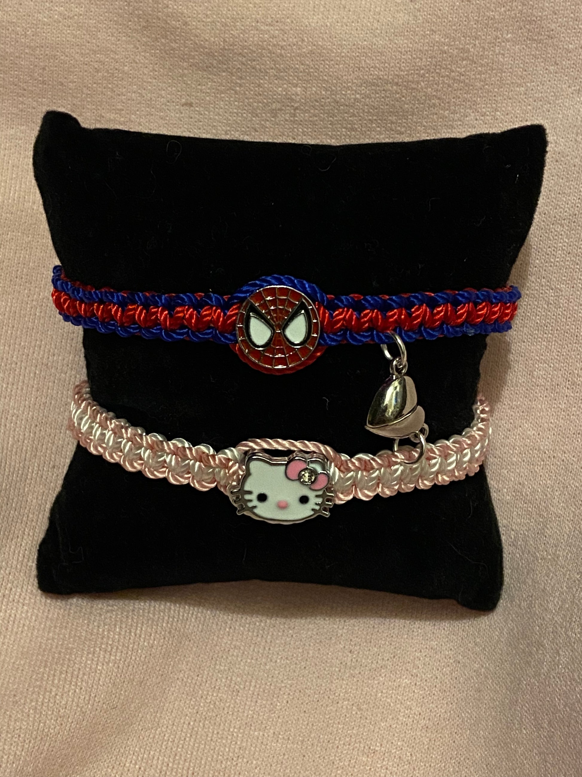 Hello Kitty x Spiderman Matching Bracelets, Without Magnet