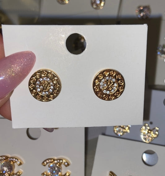 LV Gold Plated Earrings