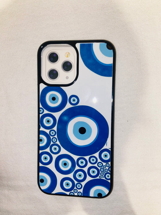 White Evil Eye Phone Case