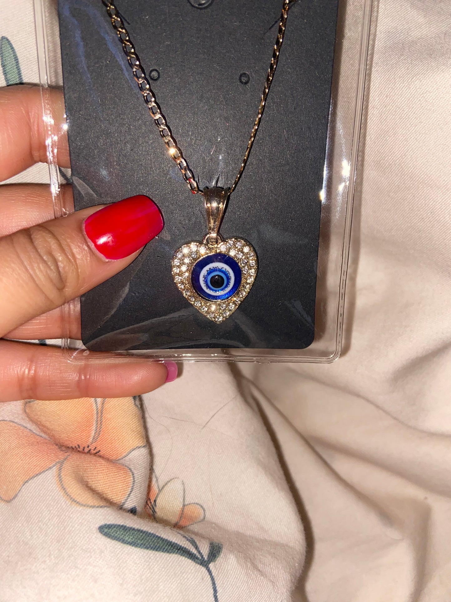 Evil Eye Heart Chain