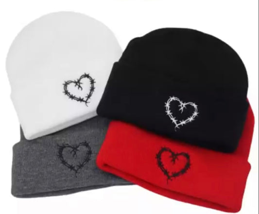 Karol G Embroidered Heart Beanie