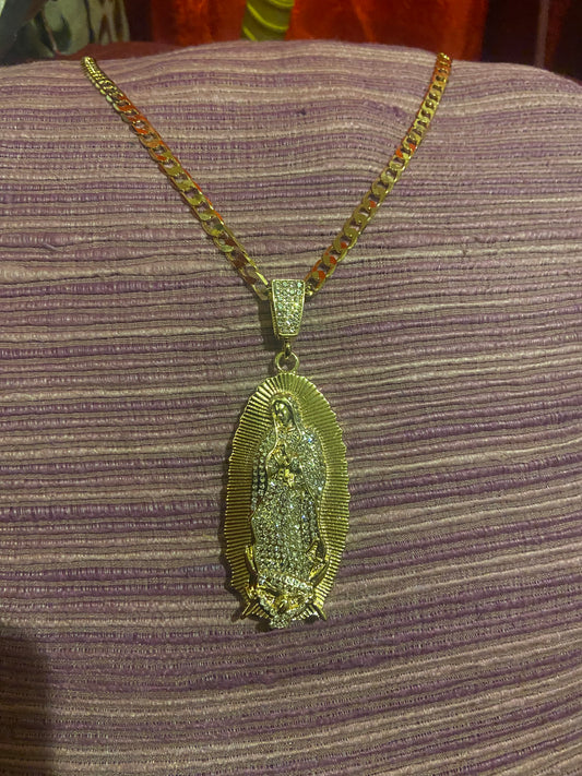 Large Virgen Necklace